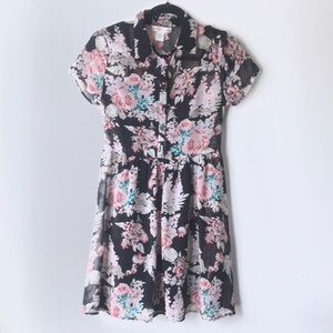 Band of Gypsies front button collared sheer dress